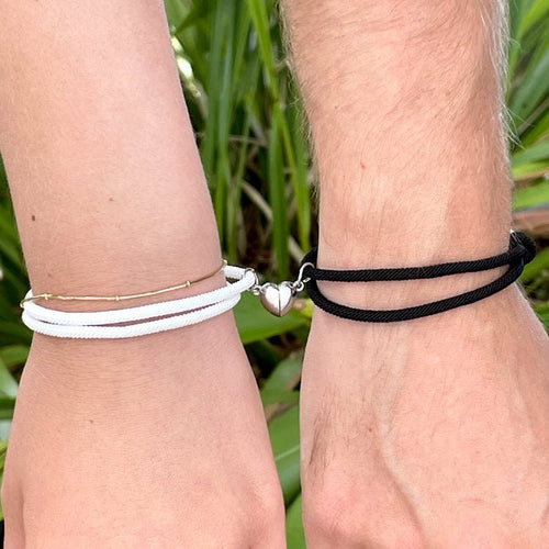 SoleMates™ Bransoletki Magnetyczne Serce